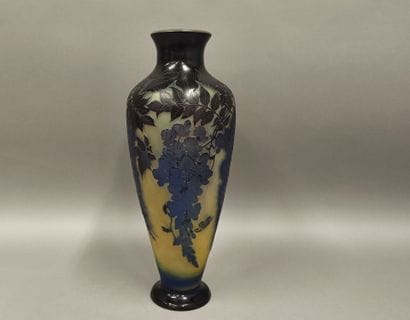 GALLE, circa 1920
Baluster vase decorated...