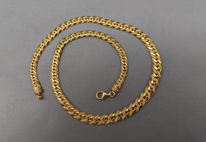 Gold (750°/°°°) alternating yellow and rhodium-plated...