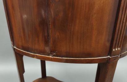 Curtained bedside table, early 19th century
White...