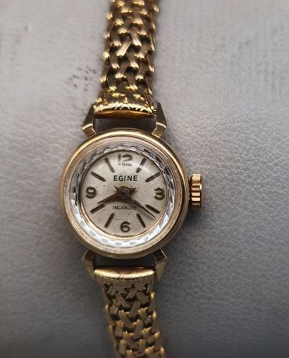 EGINE: Gold ladies' watch, hallmarked case...