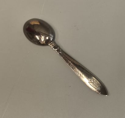 Suite of 12 small silver spoons (Minerve),...