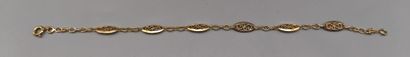 Yellow gold filigree mesh bracelet (eagle)
Weight...