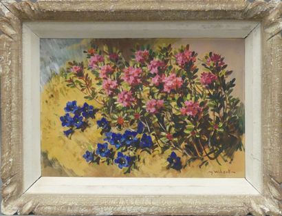 Marcel WIBAULT (1904-1998) 
Fleurs des montagnes
Huile...