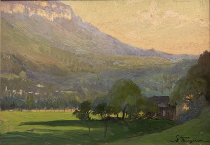 Adolphe FAUGERON (1866-1944) 
Spring landscape...