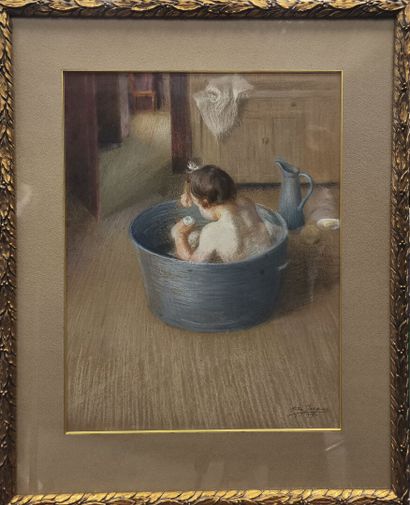 André JACQUES (1880-1960)
L'enfant au tub...