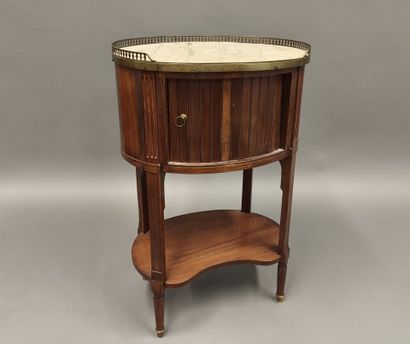 Curtained bedside table, early 19th century
White...