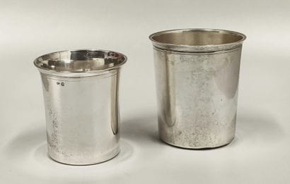 Set of two Minerve hallmarked silver kettledrums...