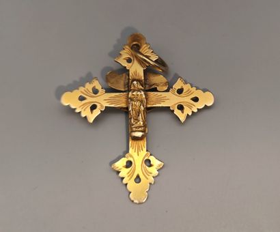 Gold grid cross
Hallmark of Moutet orfèvre...