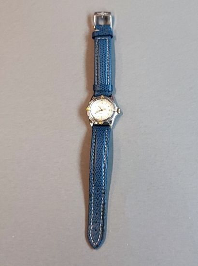 BREITLING
Gold and steel watch, Callistino...