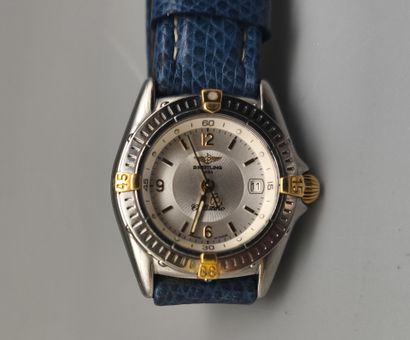 BREITLING
Gold and steel watch, Callistino...
