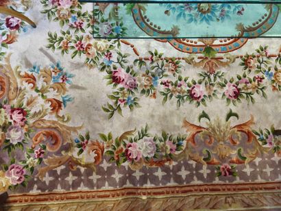 Paotou wool rug (China) in pinkish-beige...