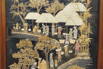 INDOCHINA, early 20th century: lively rice...