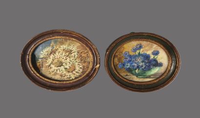 Blanche ODIN (1865-1957) 
Bouquet de bleuets...