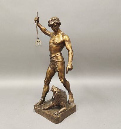 Henry FUGERE (1872-1944): Dominator 
Bronze...