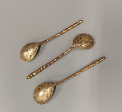 RUSSIA, 19th century
Three small vermeil...