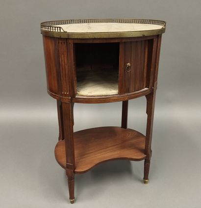 Curtained bedside table, early 19th century
White...