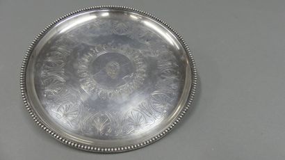 Saupoudroir in cut crystal and silver mount,...