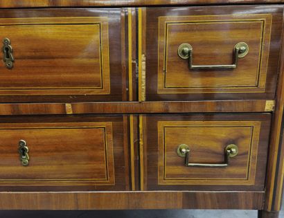 Louis XVI chest of drawers with three drawers,...