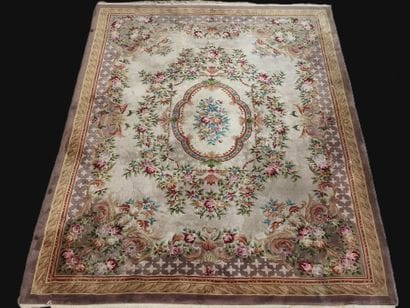 Paotou wool rug (China) in pinkish-beige...