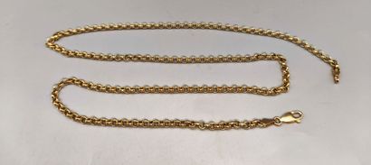 Yellow gold (750°/°°°) round link chain
weight...