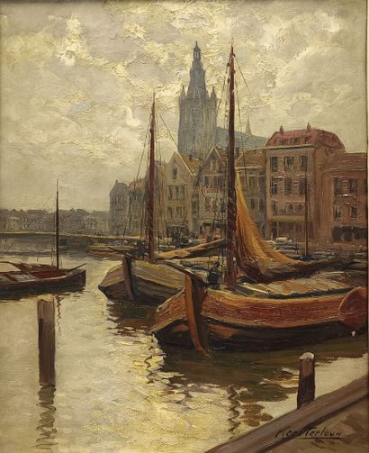Kees TERLOUW (1890-1948) 
Fishing boats in...