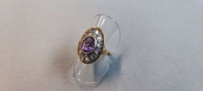 Antique yellow gold and silver ring (eagle...