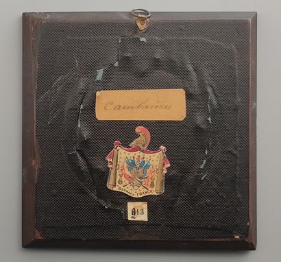 Ecole française, XIXe
Portrait de Cambacérès,...