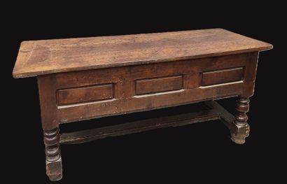 Walnut table maie, late 18th century
Diamond-point...