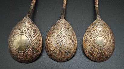 RUSSIA, 19th century
Three small vermeil...