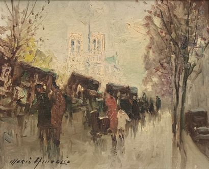 Merio AMEGLIO (1897-1970) 
Paris, the booksellers...