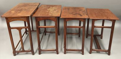 Louis MAJORELLE (1859-1926) 
Suite of 4 nesting...