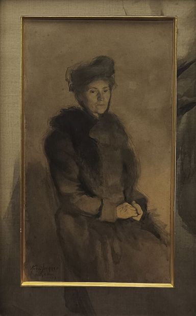 André JACQUES (1880-1960)
Portrait d'Augustine...