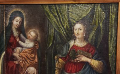 17th century school
Seated Virgin Mary holding...
