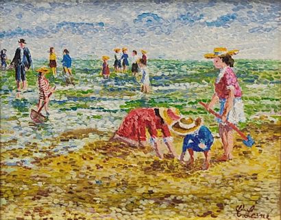 Camille LESNÉ (1908 - ?) 
Sand castle and...