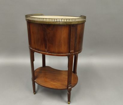 Curtained bedside table, early 19th century
White...