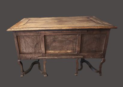 A mazarin desk in natural wood in the Henri...