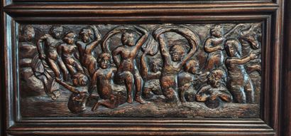 Louis XIII Bible cabinet in natural wood...