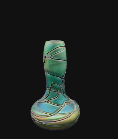 Attributed to LOETZ
Sulfur vase in iridescent...