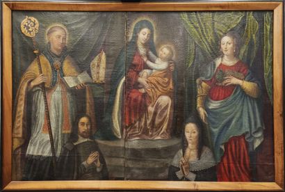 17th century school
Seated Virgin Mary holding...