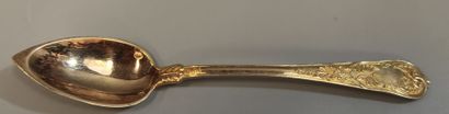 Suite of 12 vermeil (800°/°°°) coffee spoons...