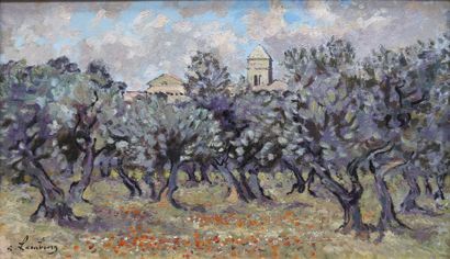 André HAMBOURG (1909-1999)
Olive trees in...