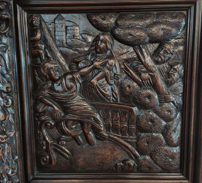 Louis XIII Bible cabinet in natural wood...