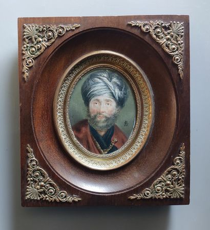 Miniature à vue ovale : Portrait d'Ottoman
fin...
