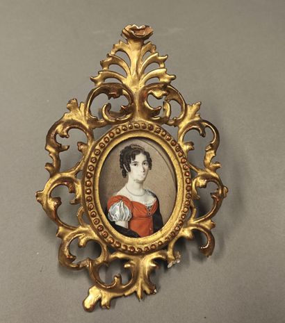 École italienne début XIXème siècle 
Portrait...