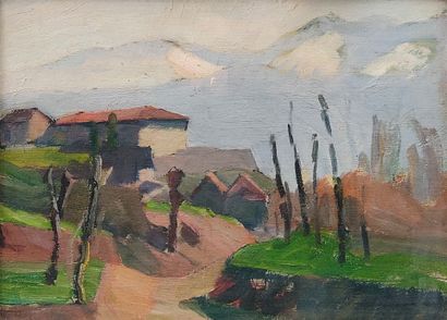 Jacques PEROTTO (1879 - 1937) :
Village facing...