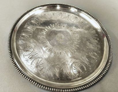 Saupoudroir in cut crystal and silver mount,...