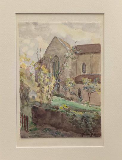 André JACQUES (1880-1960)
Paysage à l'église...