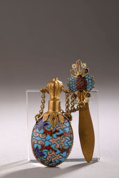 French work - (late 19th century)
Brass gourd-shaped...