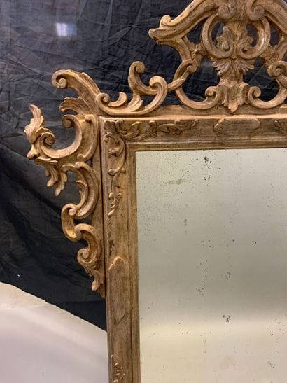 Venetian-style carved wood and silver mirror...
