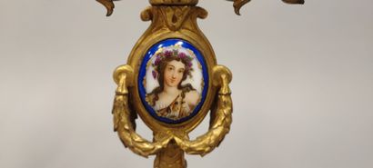 Mantelpiece including a pair of four-light...
